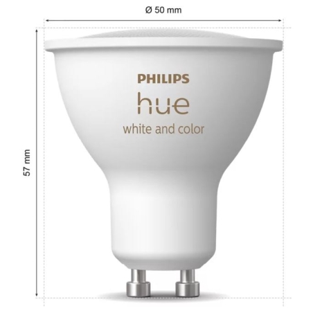 Philips Hue Starter set: 3 GU10 bulbs, dimmer switch, Hue Bridge Pro | GU10 | Zigbee, Wi-Fi, Bluetooth