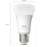 Philips Hue WA 810 A60 4P EU | E27 | 6 W | Warm to cool white light | Bluetooth and Zigbee