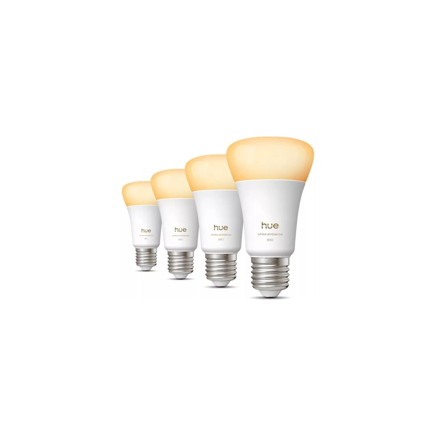 Philips Hue WA 810 A60 4P EU | E27 | 6 W | Warm to cool white light | Bluetooth and Zigbee