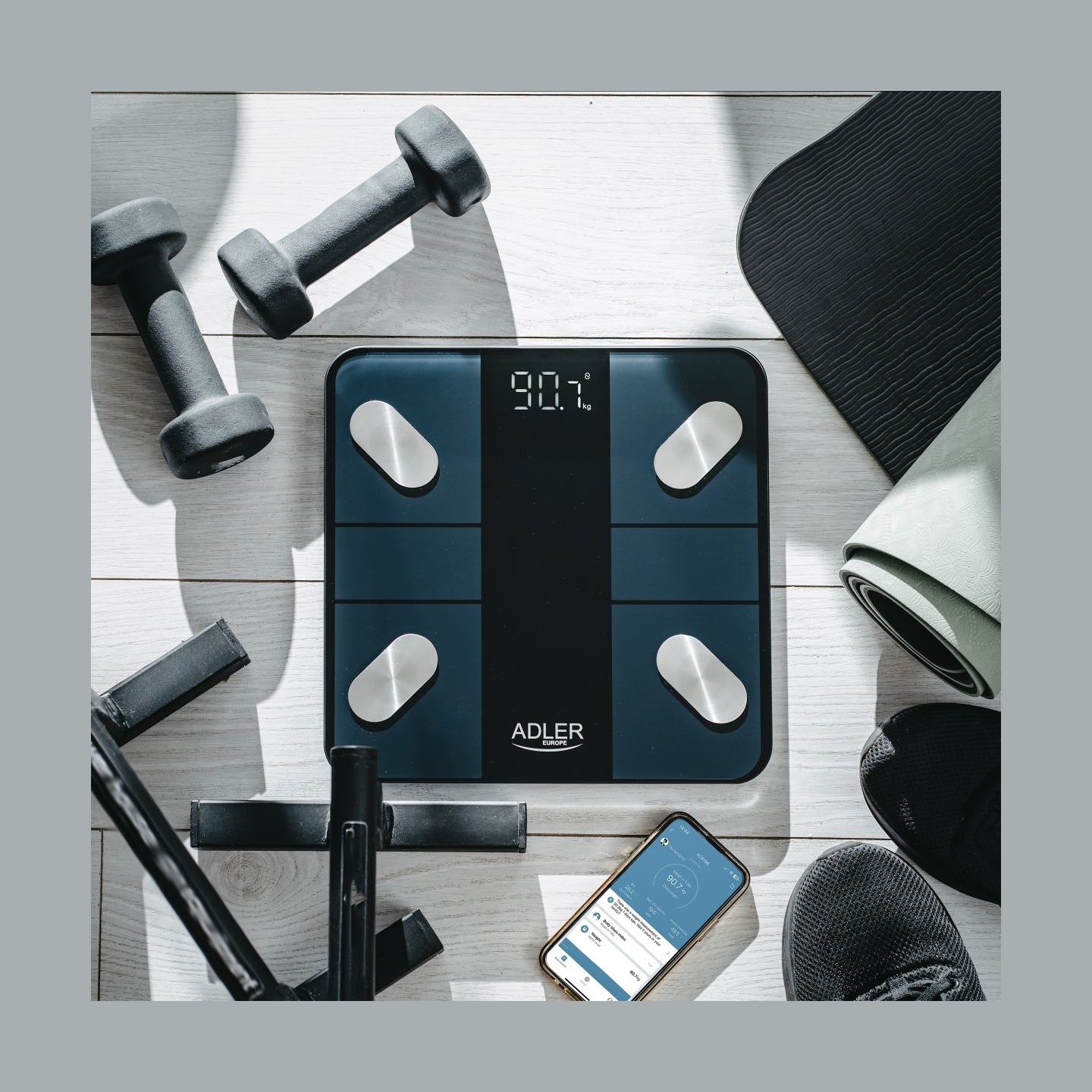 Adler | Smart Bathroom Scale | AD 8186b | Maximum weight (capacity) 180 kg | Accuracy 100 g | Body Mass Index (BMI) measuring | 