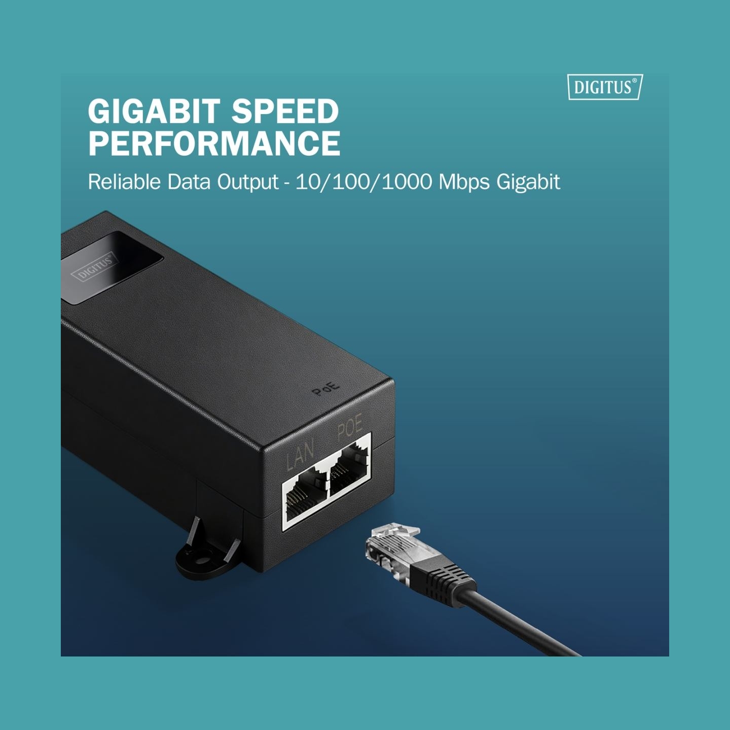 Digitus Gigabit Ethernet PoE++ injector, 802.3bt | DN-95104-1