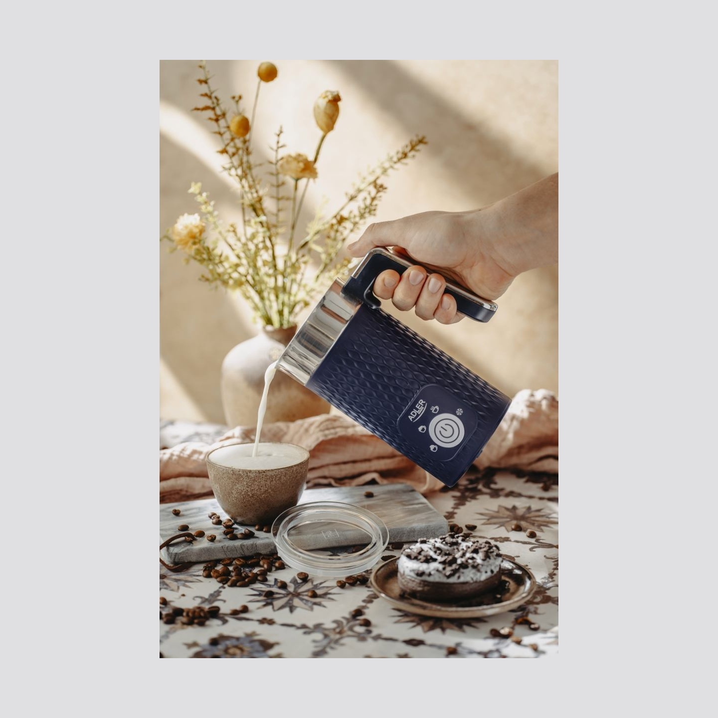 Adler | Milk frother | AD 4494 | 500 W | Milk frother | Dark Blue