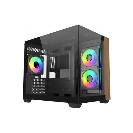 Cooler Master Case Elite 481 Wood 270° Seamless Glass mATX