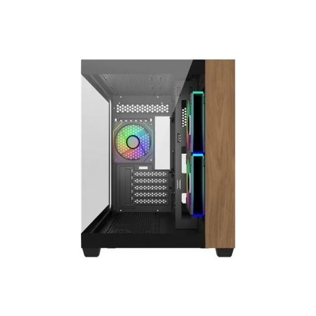 Cooler Master Case Elite 481 Wood 270° Seamless Glass mATX