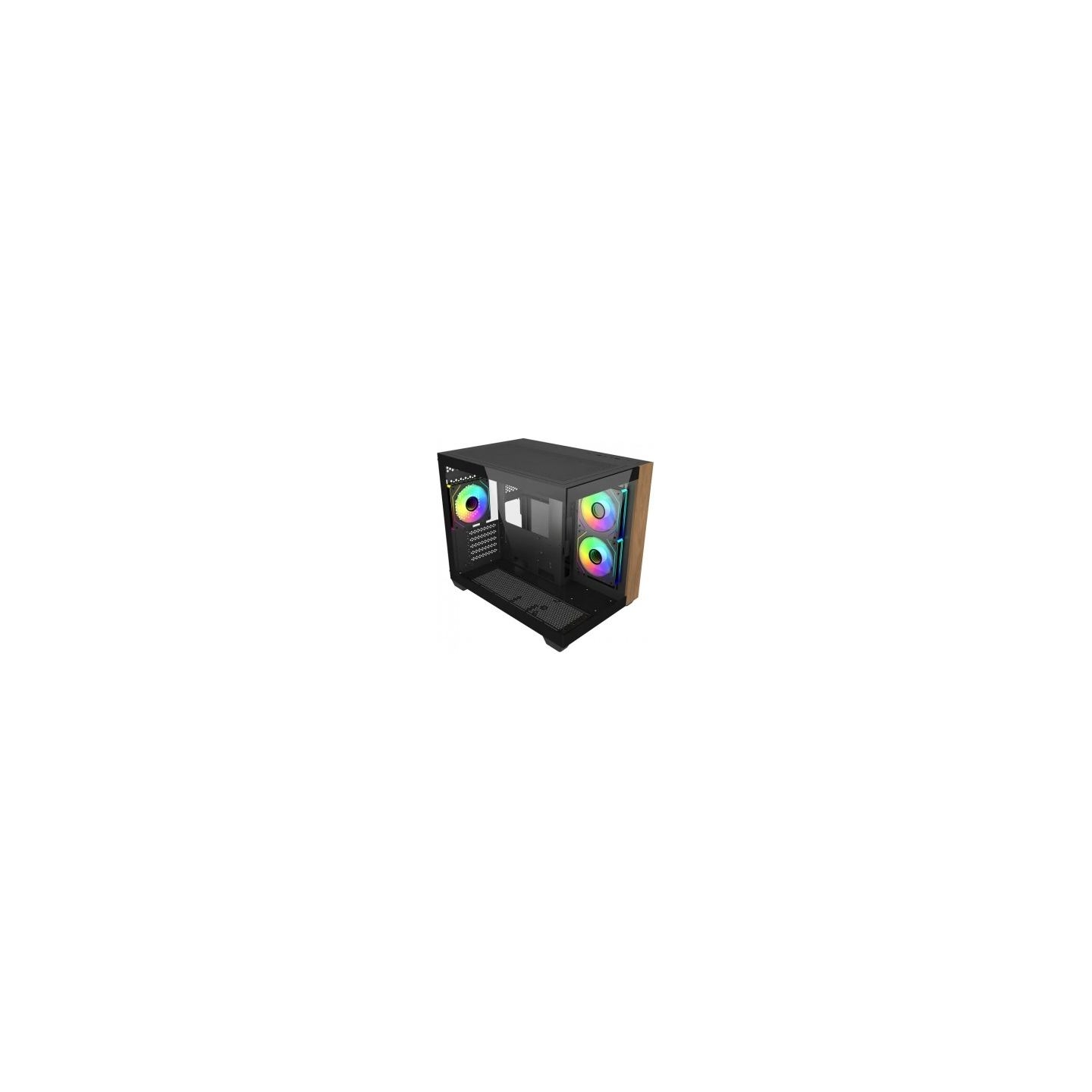 Cooler Master Case Elite 481 Wood 270° Seamless Glass mATX
