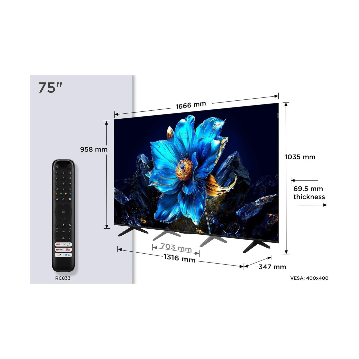 TCL 75-inch LED TV 75P7K