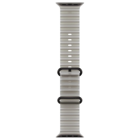 Apple 49mm Translucent Gray Ocean Band - Black Titanium Finish