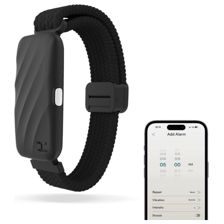 Homedics SS-WB100BK-WW WakeBand, Your Silent Alarm, Black