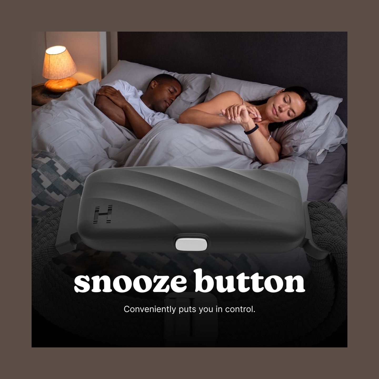 Homedics SS-WB100BK-WW WakeBand, Your Silent Alarm, Black