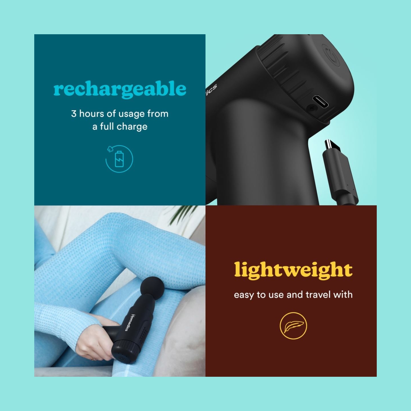 Homedics PGM-45BK NOVO Mini Massage Gun