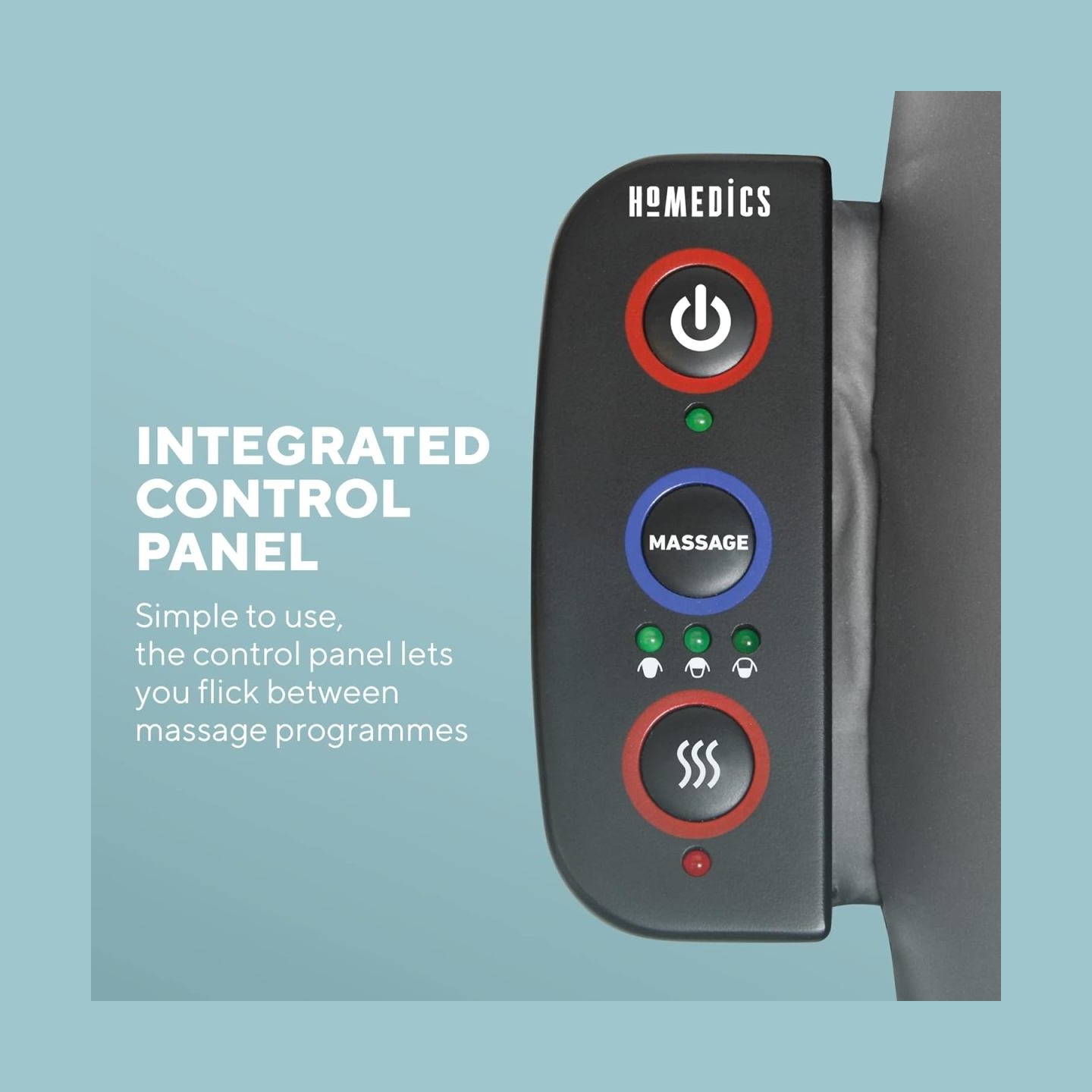 Homedics SBM-180H-EU Shiatsu Massage Chair for Back and Shoulders with Heat