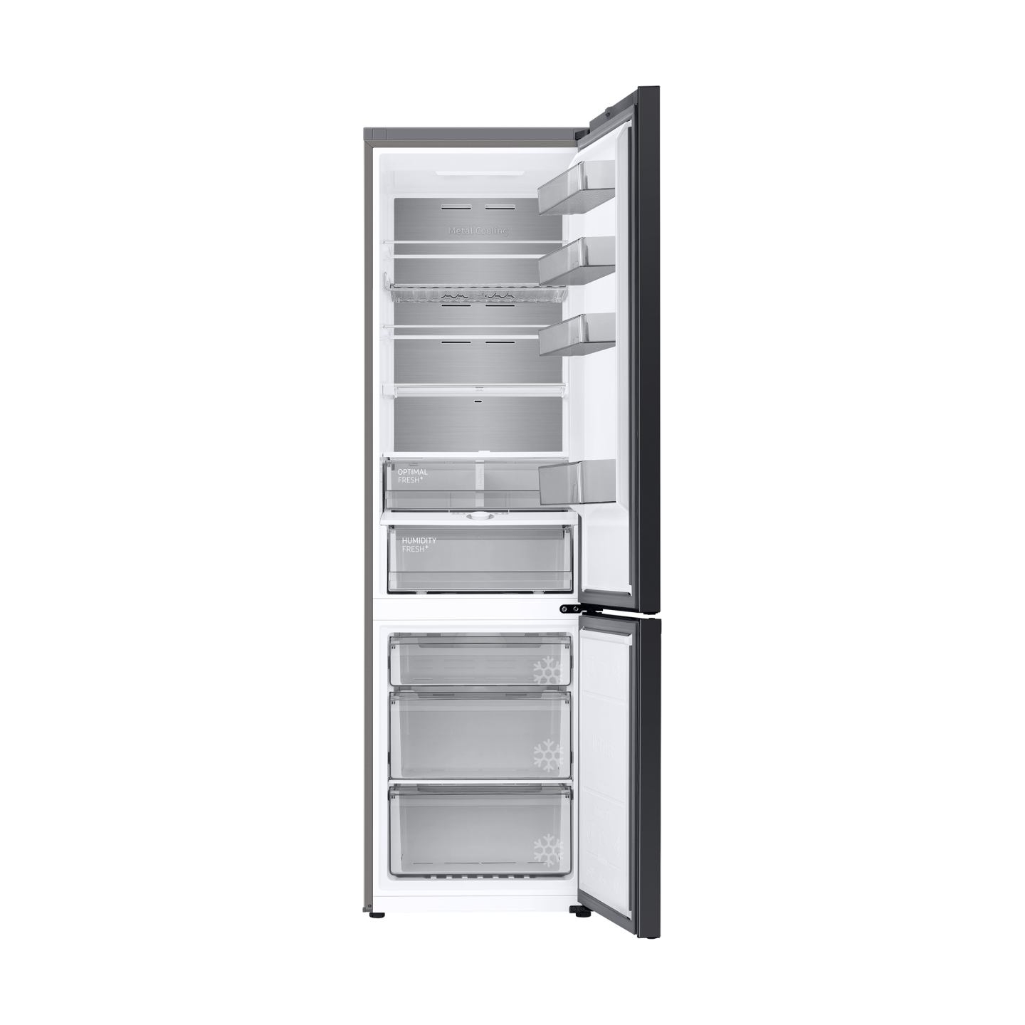 Samsung Refrigerator RB38C7B6D12/EF, height 203cm, 390l, Energy class D, freezer 114l, fridge 276l / RB38C7B6D12/EF