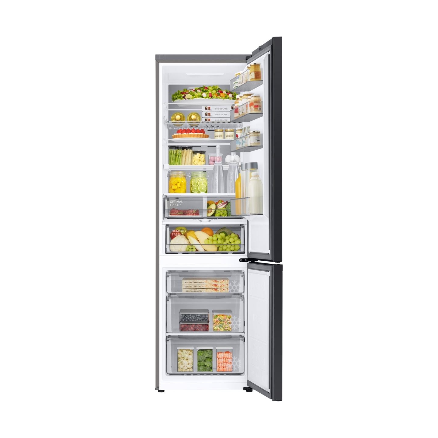 Samsung Refrigerator RB38C7B6D12/EF, height 203cm, 390l, Energy class D, freezer 114l, fridge 276l / RB38C7B6D12/EF