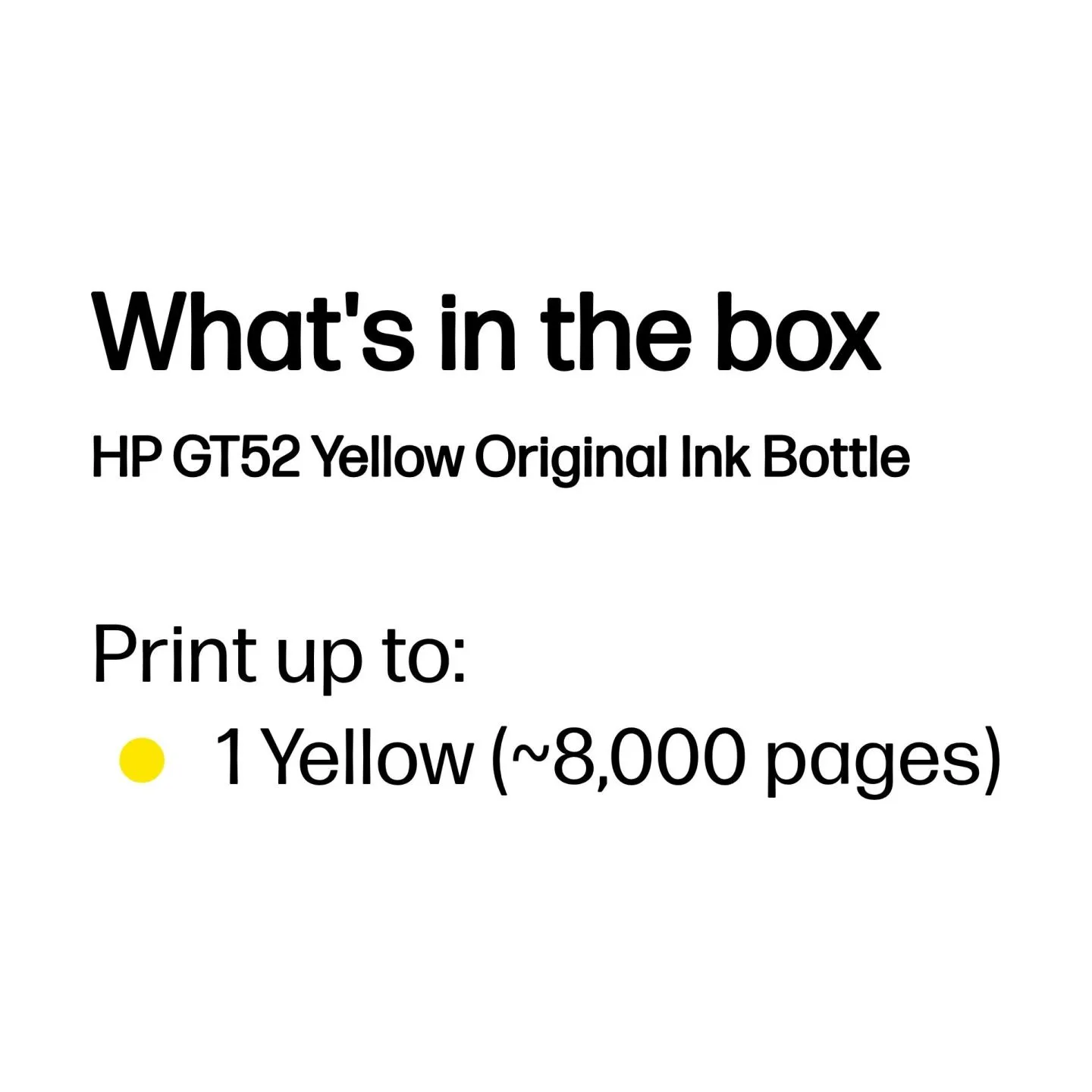 HP GT52 Original Ink Bottle Yellow