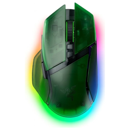Razer | Basilisk V3 Pro 35K | Gaming Mouse | Wireless/Wired | Phantom Green Edition