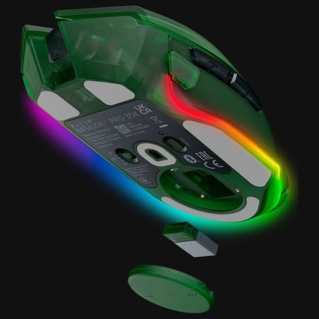 Razer | Basilisk V3 Pro 35K | Gaming Mouse | Wireless/Wired | Phantom Green Edition