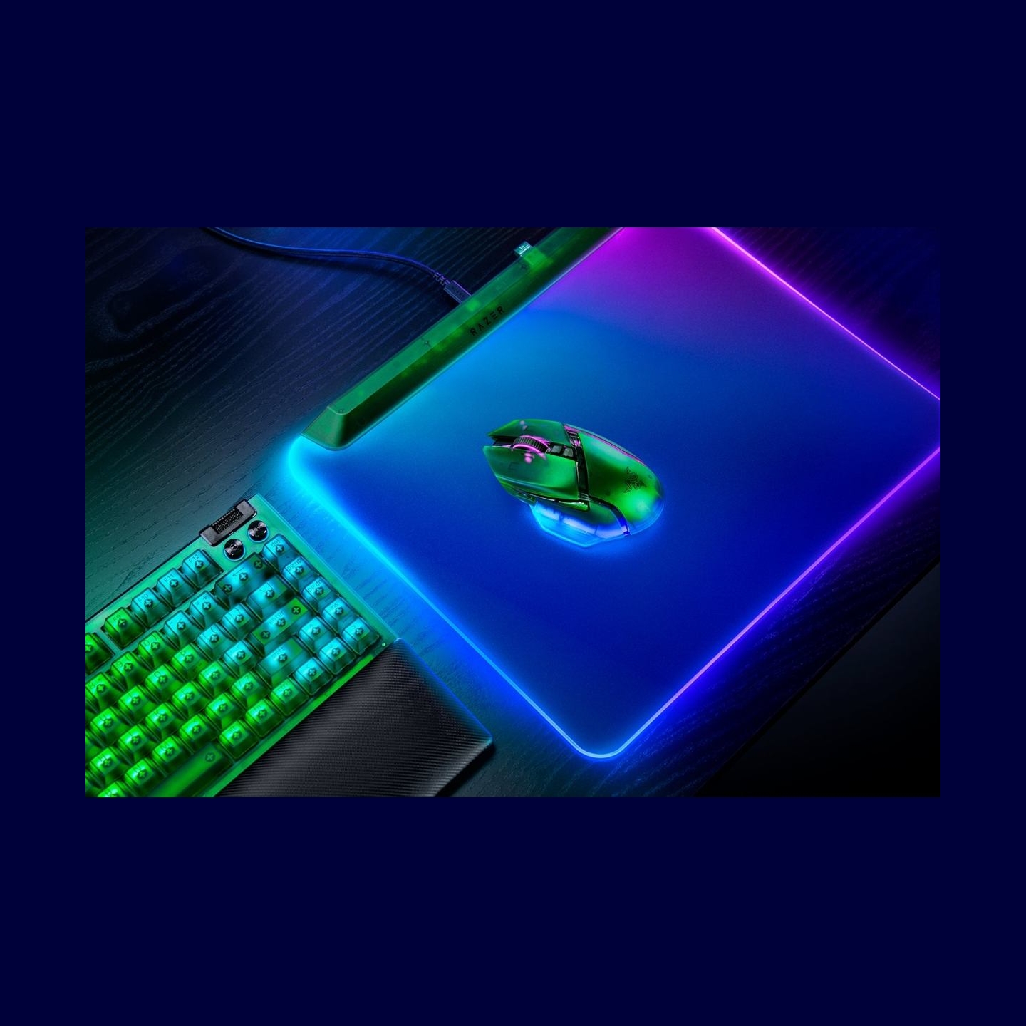 Razer | Basilisk V3 Pro 35K | Gaming Mouse | Wireless/Wired | Phantom Green Edition