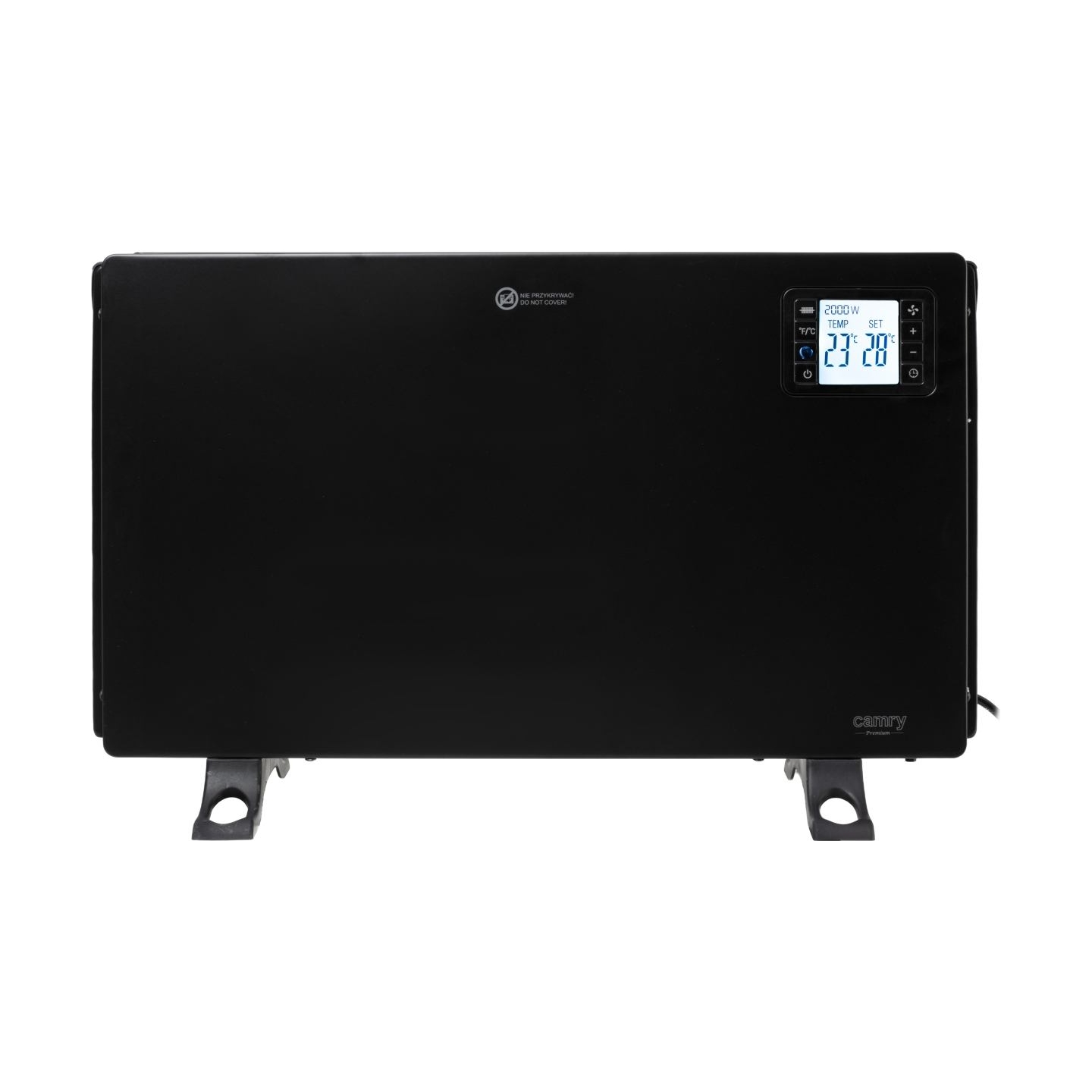 Camry Fan Heater with Remote Control | CR 7739 | Convection Heater | 2000 W | Number of power levels 3 (750W/1250W/2000W) | Blac