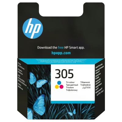 HP 305 Tri-Color Ink Cartridges, 100 pages, for HP DeskJet 2300, 2710, 2720, Plus 4100 / 3YM60AE