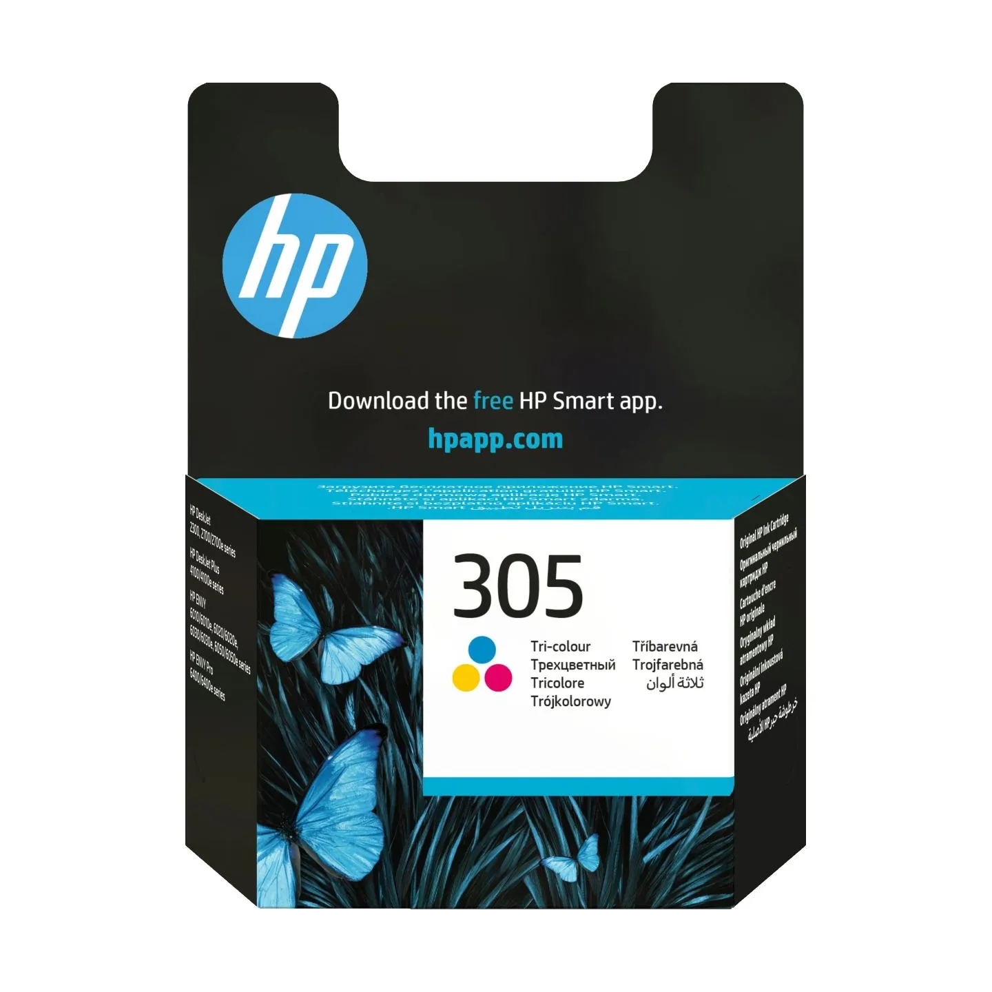 HP 305 Tri-Color Ink Cartridges, 100 pages, for HP DeskJet 2300, 2710, 2720, Plus 4100 / 3YM60AE