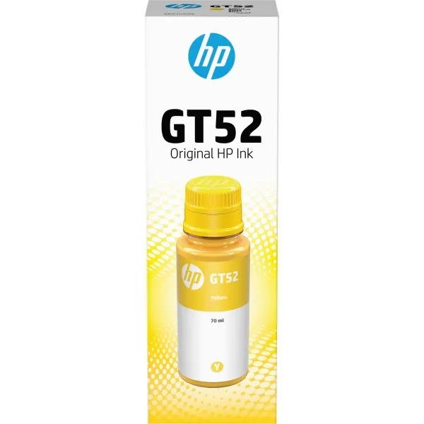 HP GT52 Yellow Ink Bottle - BOX DAMAGE - 8000 pages, for HP DeskJet GT series, Cronos / M0H56AE?/PACKAGE