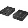 Digitus Category 6 UTP USB 2.0 Extender up to 150m, 4× USB-A up to 480 Mbps, 1× RJ45 (Gigabit Ethernet) - Kit (Receiver/Transmit