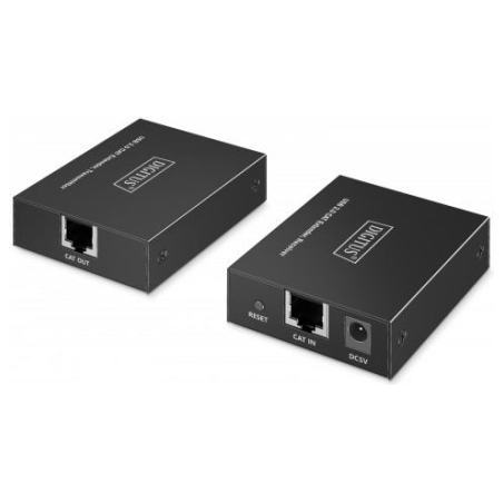 Digitus Category 6 UTP USB 2.0 Extender up to 150m, 4× USB-A up to 480 Mbps, 1× RJ45 (Gigabit Ethernet) - Kit (Receiver/Transmit