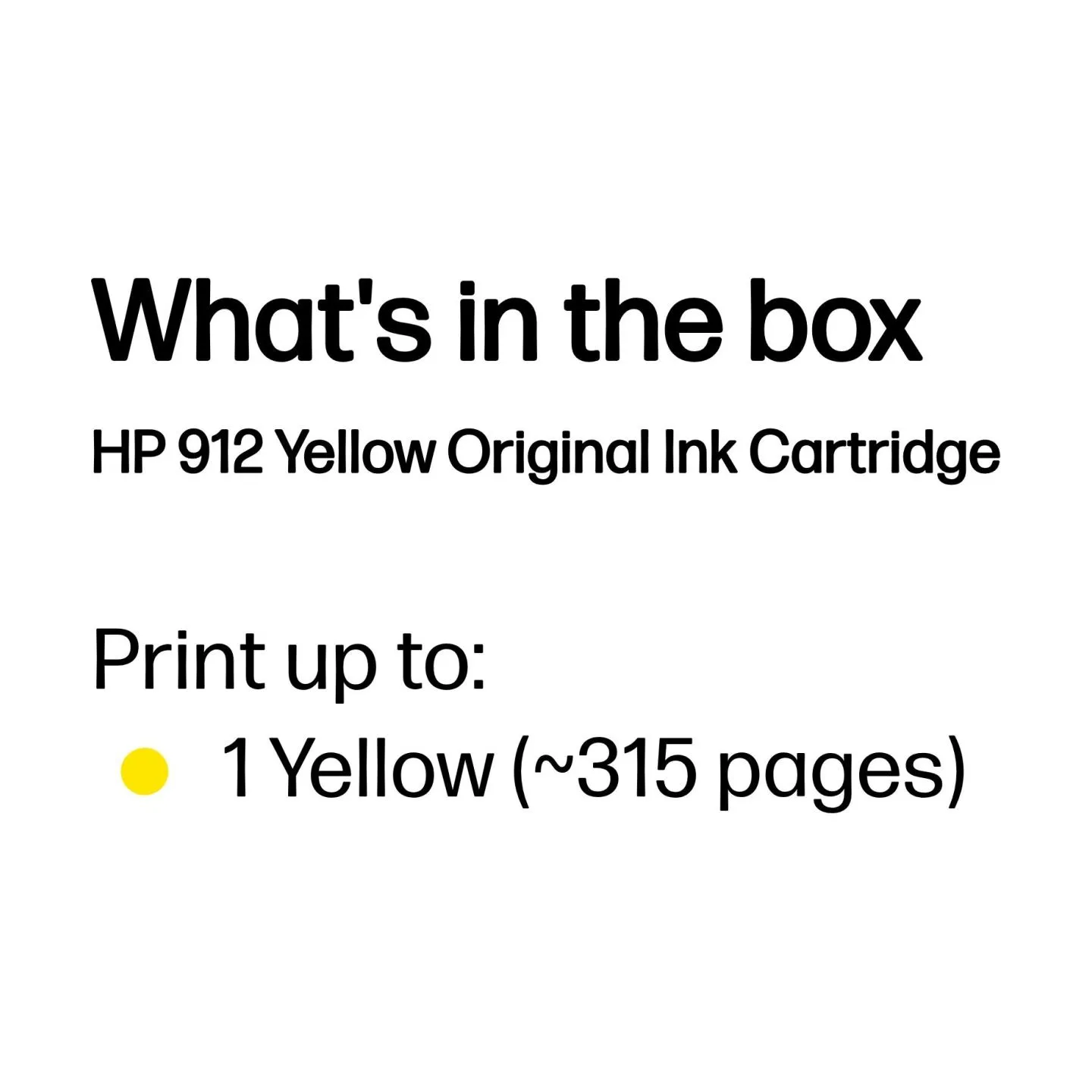 HP 912 Yellow Original Ink Cartridge / 3YL79AE