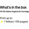 HP 912 Yellow Original Ink Cartridge / 3YL79AE