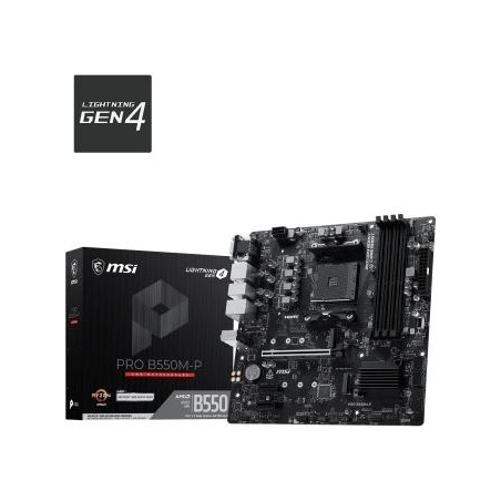 MSI Motherboard PRO B550M-P AM4 4DDR4 mATX
