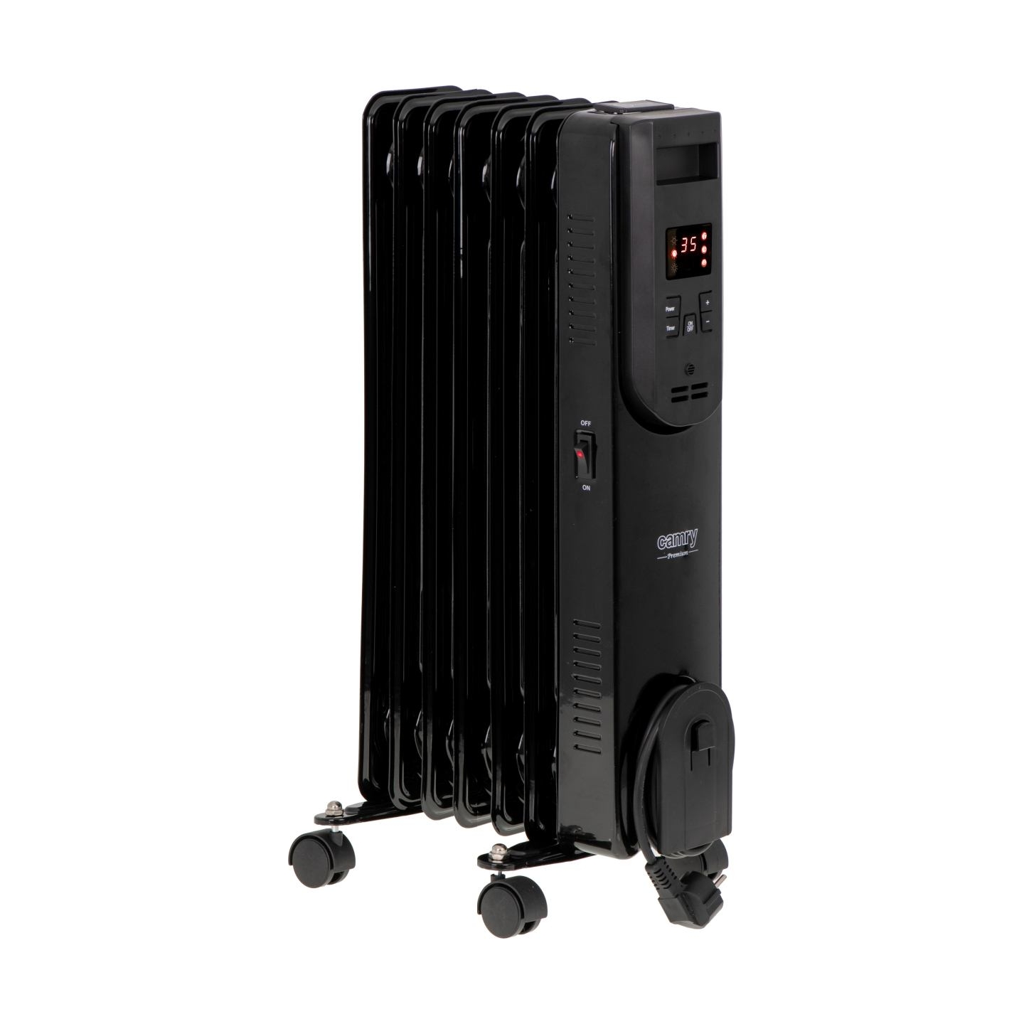 Camry | Oil-Filled Radiator with Remote Control | CR 7812 | Oil Filled Radiator | 1500 W | Number of power levels 3 | Black
