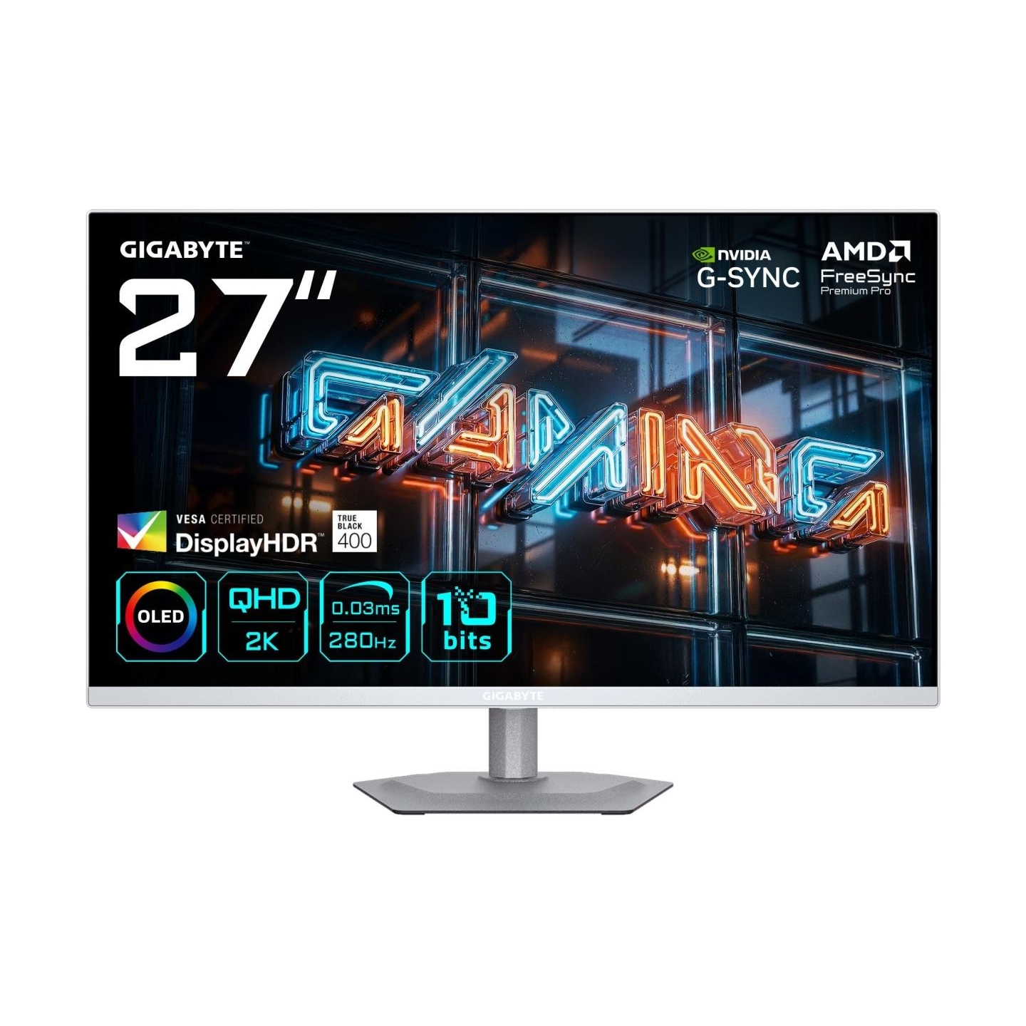 Gigabyte Monitor|GIGABYTE|27 "|2560 x 1440 pixels|Quad HD|Native aspect ratio 16:9|QD-OLED|Flat|MO27Q2AICEEK