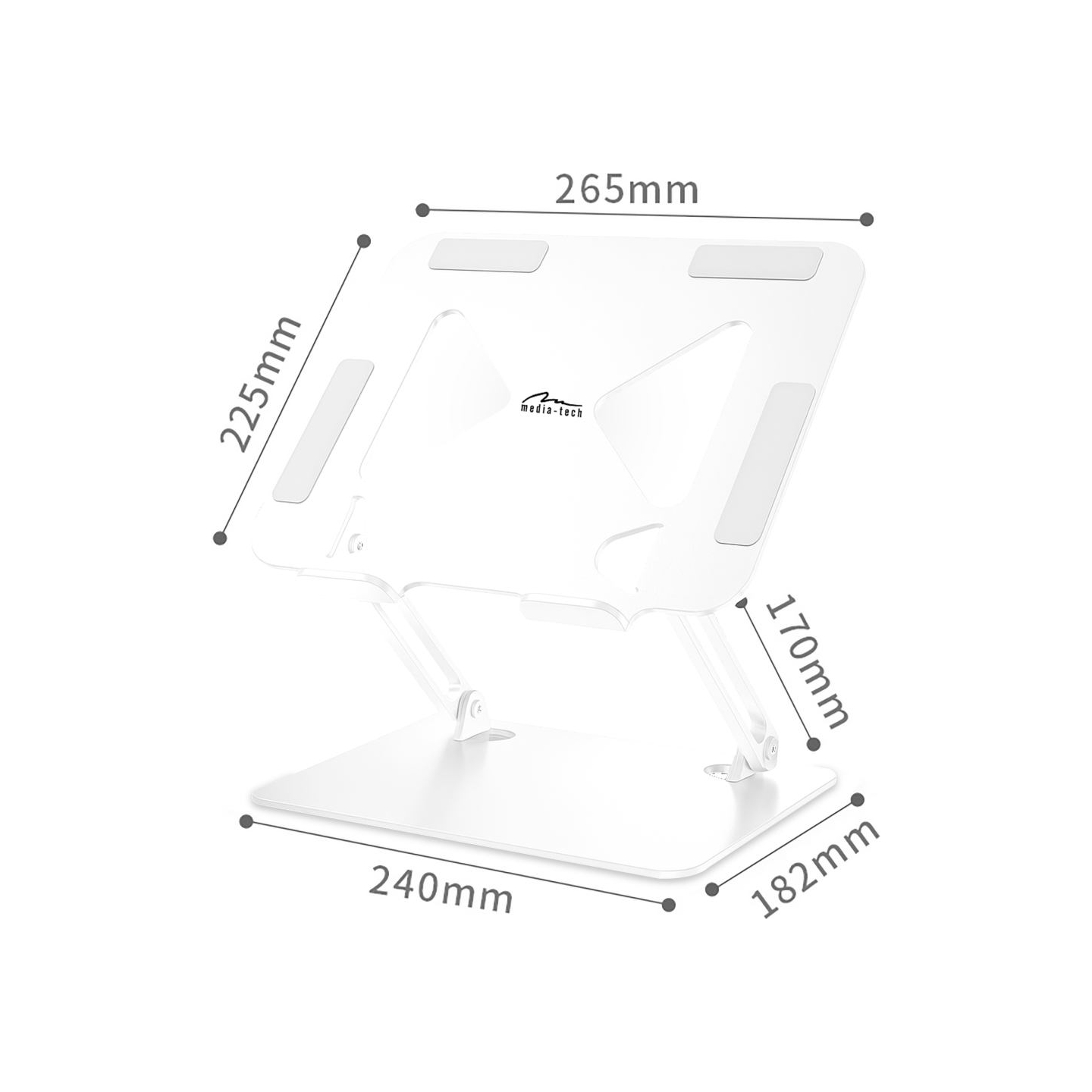 Media-Tech MT2661W Laptop Stand for 10-17 inch White