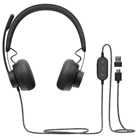 Logitech HEADSET ZONE WIRED/DARK GREY 981-000875 LOGITECH