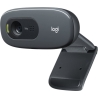 Logitech C270 HD Webcam - BLACK - USB