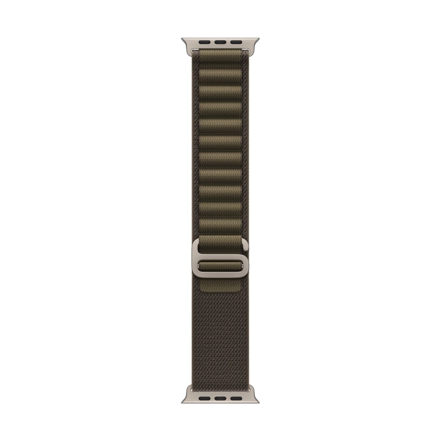 Apple 49mm Dark Olive Alpine Loop - Small - Natural Titanium Finish | Apple