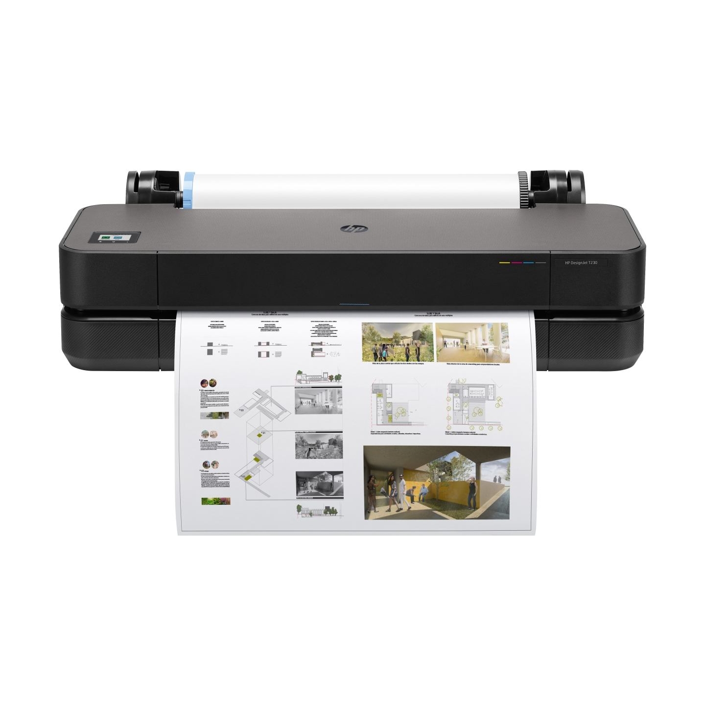 HP DesignJet T230 Printer/Plotter 2025 edition - 24" Roll/A4,A3,A2,A1 Color Ink, Sheet Feeder, Auto Horizontal Cutter, LAN, WiFi