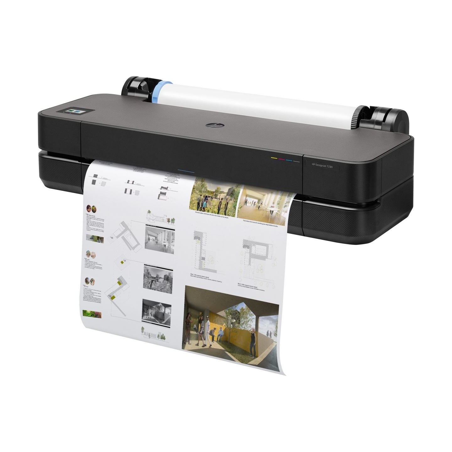 HP DesignJet T230 Printer/Plotter 2025 edition - 24" Roll/A4,A3,A2,A1 Color Ink, Sheet Feeder, Auto Horizontal Cutter, LAN, WiFi