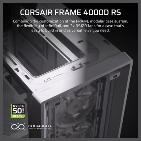 Corsair PC case FRAME 4000D RS White Mid Tower ATX