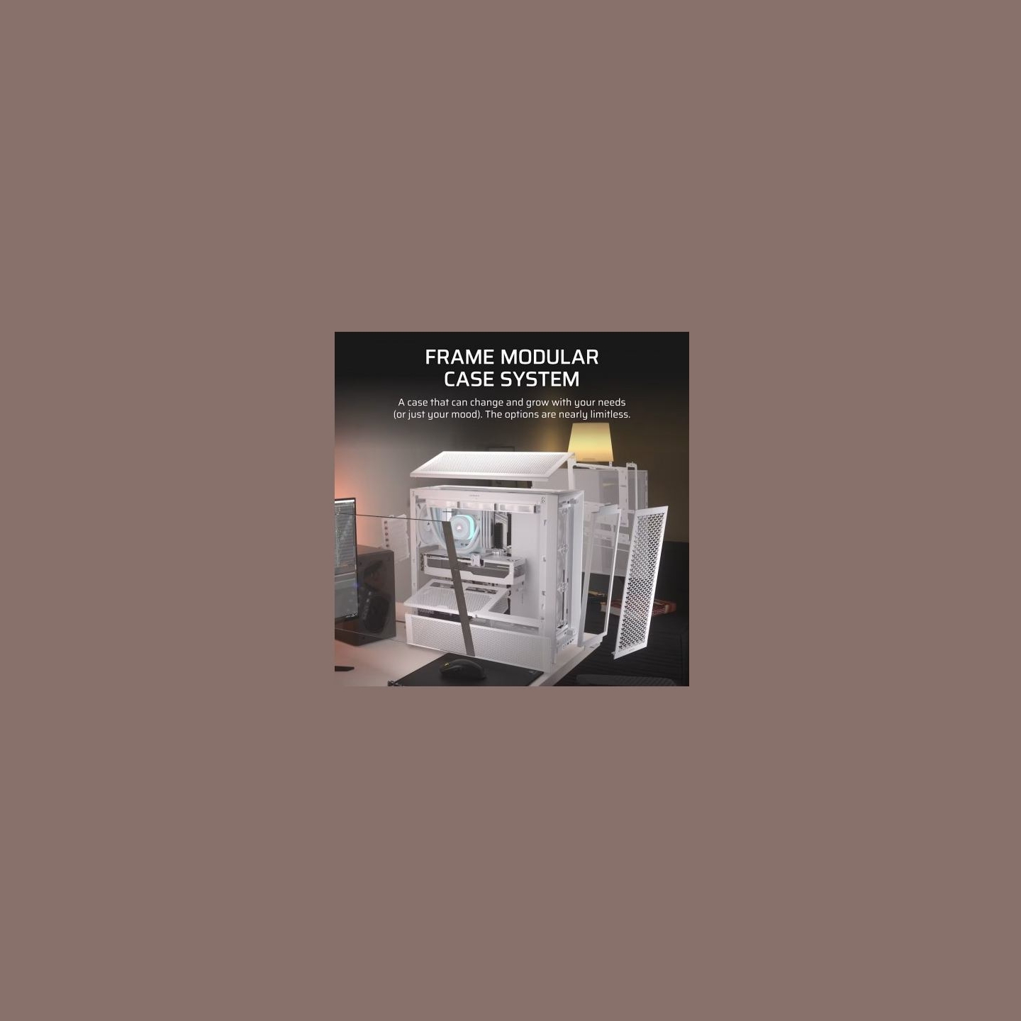 Corsair PC case FRAME 4000D RS White Mid Tower ATX