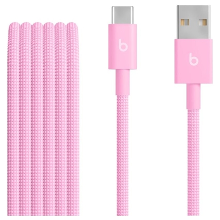 Apple USB-A to USB-C Woven Cable (1.5m) - Power Pink | Apple