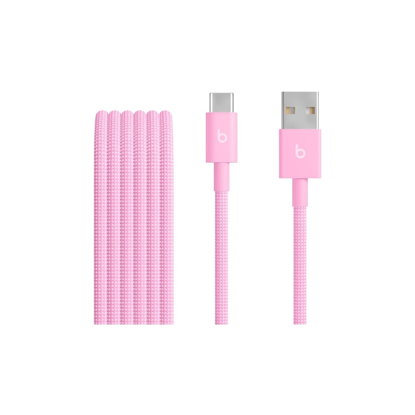 Apple USB-A to USB-C Woven Cable (1.5m) - Power Pink | Apple
