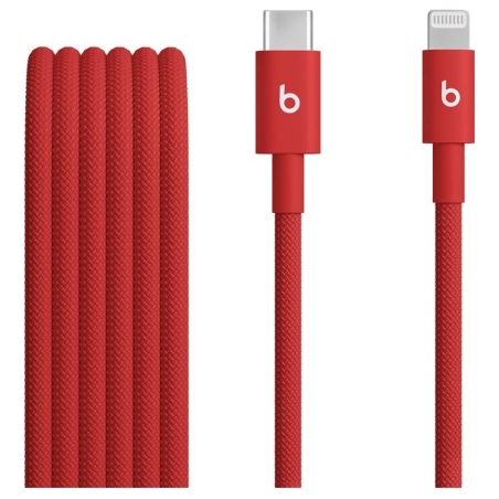 Apple USB-C to Lightning Woven Cable (1.5 m) - Rapid Red | Apple