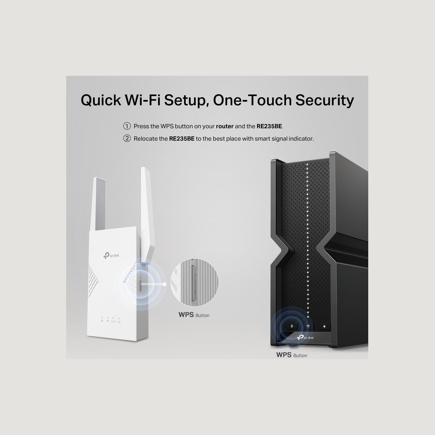 Tp-Link BE3600 Dual-Band Wi-Fi 7 Range Extender | RE235BE | 802.11ax | 688/2882 Mbit/s | Ethernet LAN (RJ-45) ports 1 | MU-MiMO 