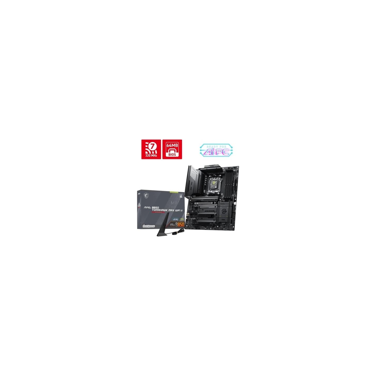 MSI Motherboard MAG B850 TOMAHAWK MAX I I WIFI AM5 4DDR5 ATX