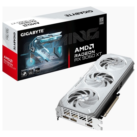 Gigabyte Graphics card Radeon RX 9060XT GAMING OC WHITE 16GB GDDR6 128bit HDMI/2DP