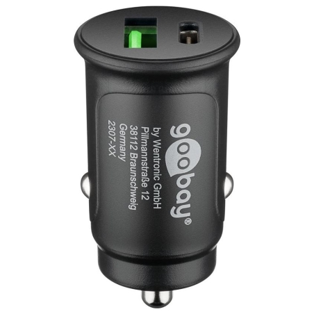 Goobay 59521 27 W Power Delivery Dual-USB Auto Fast Charger USB-C PD