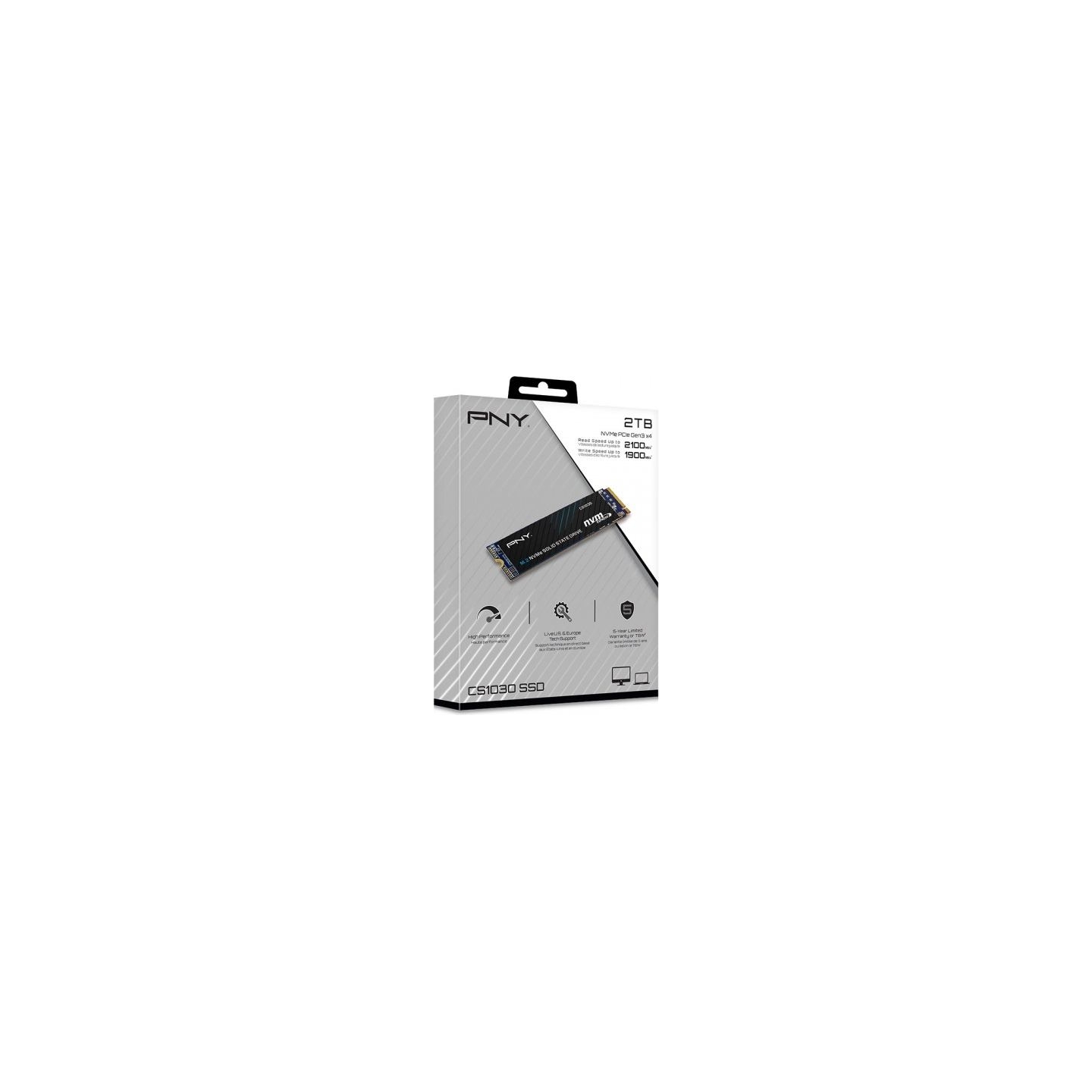 PNY SSD 2TB M.2 2280 PCIe CS1030 M280CS1030-2TB-RB