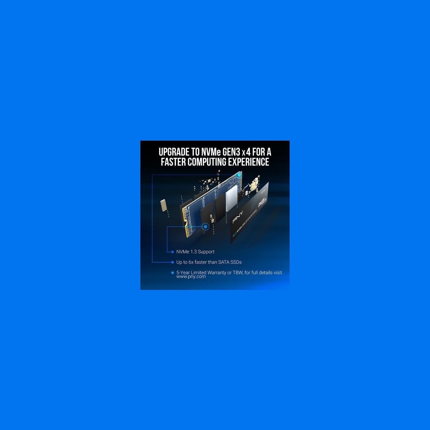 PNY SSD 2TB M.2 2280 PCIe CS1030 M280CS1030-2TB-RB