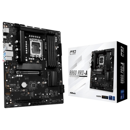 Asrock Mainboard|ASROCK|Intel B860 Express|LGA1851|ATX|Memory DDR5|Memory slots 4|1xHDMI|1xDisplayPort|1xAudio-In|1xAudio-Out|1x